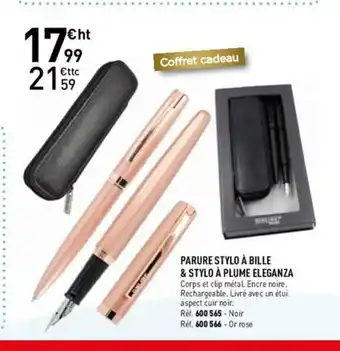 Hyperburo Parure Stylo a Bille & Stylo a Plume Eleganza offre
