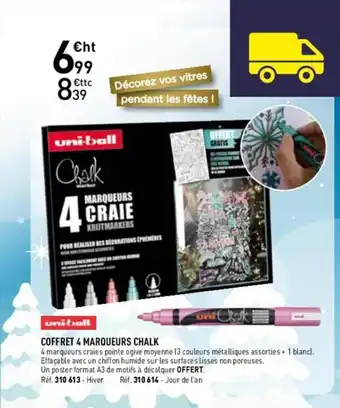 Coffrret 4 Marqueurs Chalk