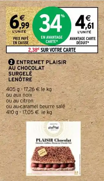 Entremet Plaisir Au Chocolat Surgelé lenôtre