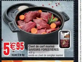Cora x Carrefour Civet de Cerf Marine Saveurs Forestières offre