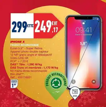 Bureau Vallée Iphone x offre
