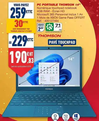 Pc portable thomson 14
