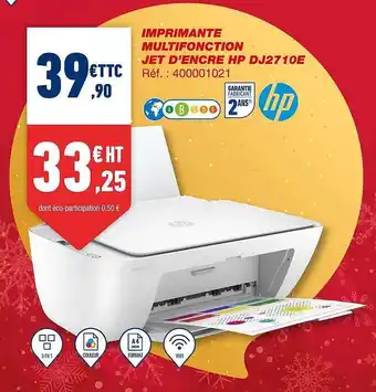 Bureau Vallée Imprimante multifonction jet d'encre hp dj2710e offre