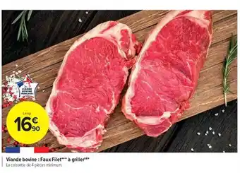 Carrefour Market Viande bovine : faux filet*** à griller offre