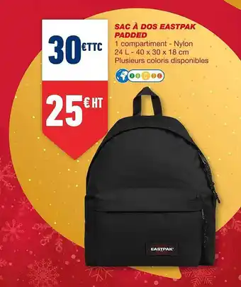 Bureau Vallée Sac à dos eastpak padded offre