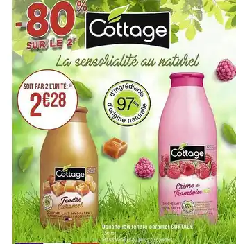Casino Supermarchés Douche lait tendre caramel cottage offre