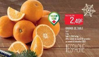 Match Orange de table offre