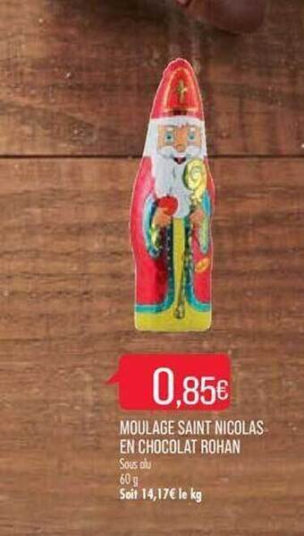 Match Moulage saint nicolas en chocolat rohan offre
