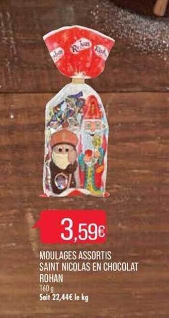 Match Moulages assortis saint nicolas en chocolat rohan offre