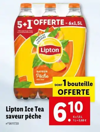 Lidl Lipton ice tea saveur pêche offre