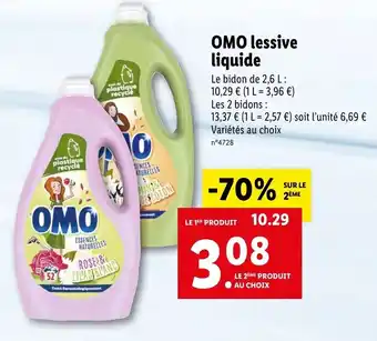 Lidl OMO lessive liquide offre