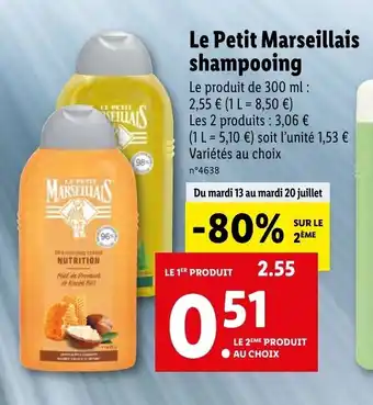 Lidl Le petit marseillais shampooing offre