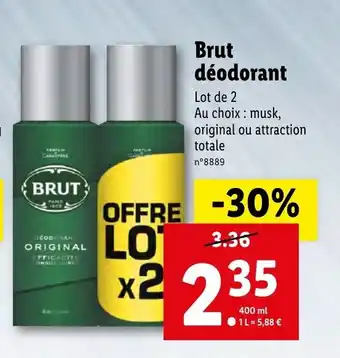 Lidl Brut déodorant offre