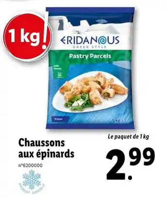 Lidl Chaussons aux épinards offre