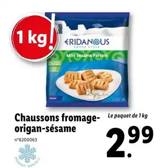 Lidl Chaussons fromage-origan-sésame offre