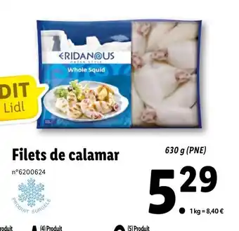 Lidl Filet de calamar offre