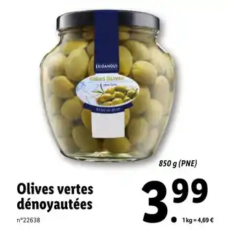 Olives vertes dénoyautées