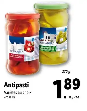 Lidl Antipasti offre