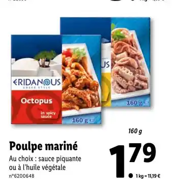 Lidl Poulpe mariné offre