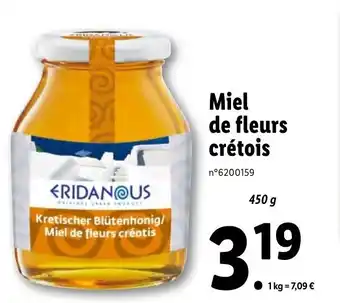 Lidl Miel de fleurs crétois offre