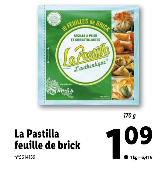Promo La pastilla feuille de brick chez Lidl