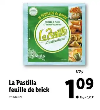 Lidl La pastilla feuille de brick offre