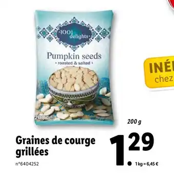 Lidl Graines de courge grillées offre