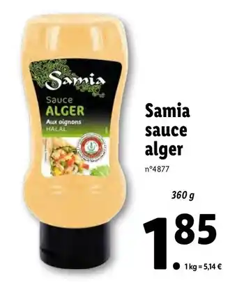 Lidl Samia sauce alger offre