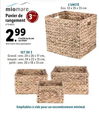 Lidl Panier de rangement offre