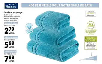Lidl Serviette en éponge offre