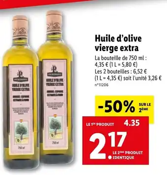 Lidl Huile d'olive vierge extra offre