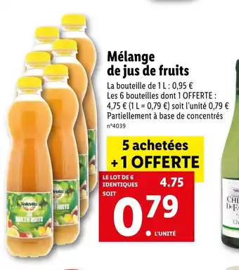 Lidl Mélange de jus de fruits offre