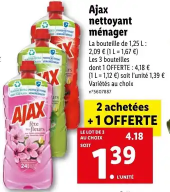 Lidl Ajax nettoyant ménager offre