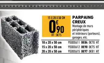 Brico Cash Parpaing creux offre