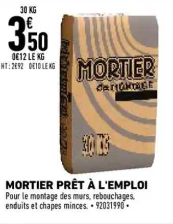 Brico Cash Mortier prêt à l'emploi offre