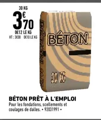 Brico Cash Béton prêt à l'emploi offre