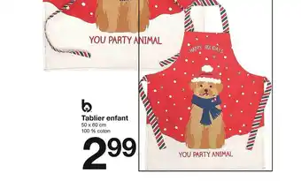 Zeeman Tablier enfant offre