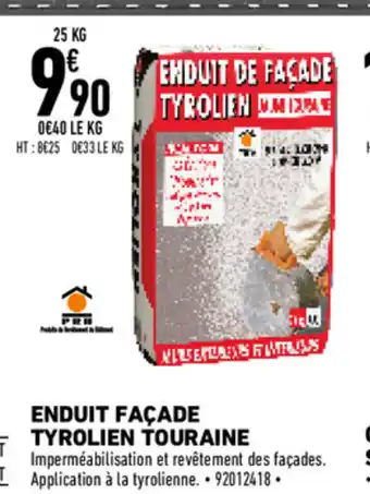 Enduit façade tyrolien touraine