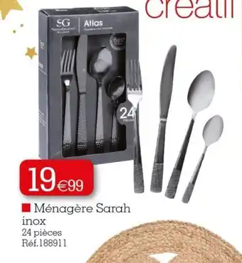 Kandy Ménagère Sarah Inox offre