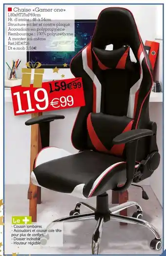 Kandy Chaise Gamer One offre