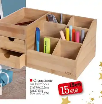 Kandy Organiseur En Bambou offre