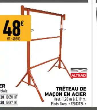 Brico Cash Tréteau de maçon en acier offre