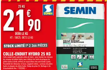 Brico Cash Colle-enduit hydro 25 KG offre
