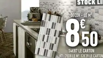 Brico Cash Décor "québec relieve grafito" 25 x 50 CM offre