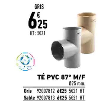 Té PVC 87 M/F