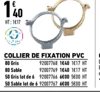 Brico Cash Collier de fixation PVC offre