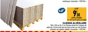 Brico Cash Cloison alvéolaire offre
