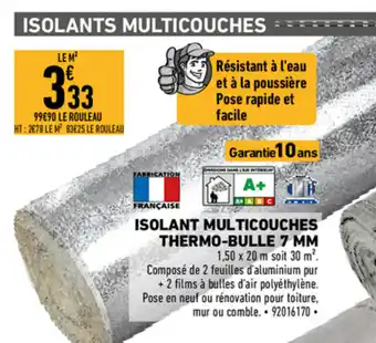Brico Cash Isolant multicouches Thermo-bulle offre
