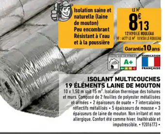 Brico Cash Isolant multicouches offre