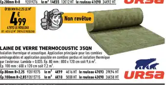 Brico Cash Laine de verre thermocoustic 35QN offre